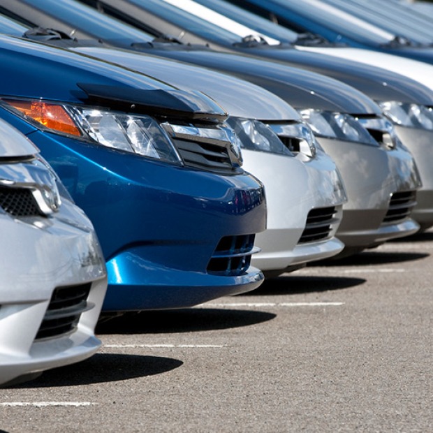 row of cars
