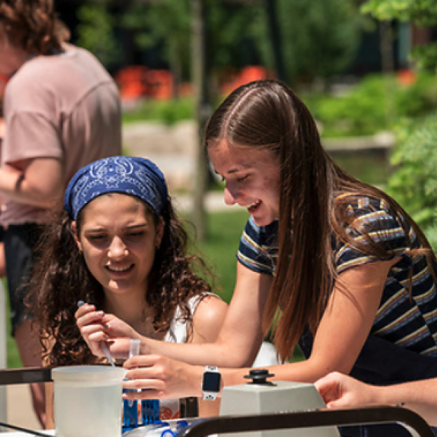 students on campus
