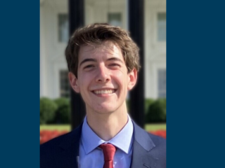 Aaron Yost, class of 2023, was named a Thomas R. Pickering Foreign Affairs Graduate Fellow in 2024.